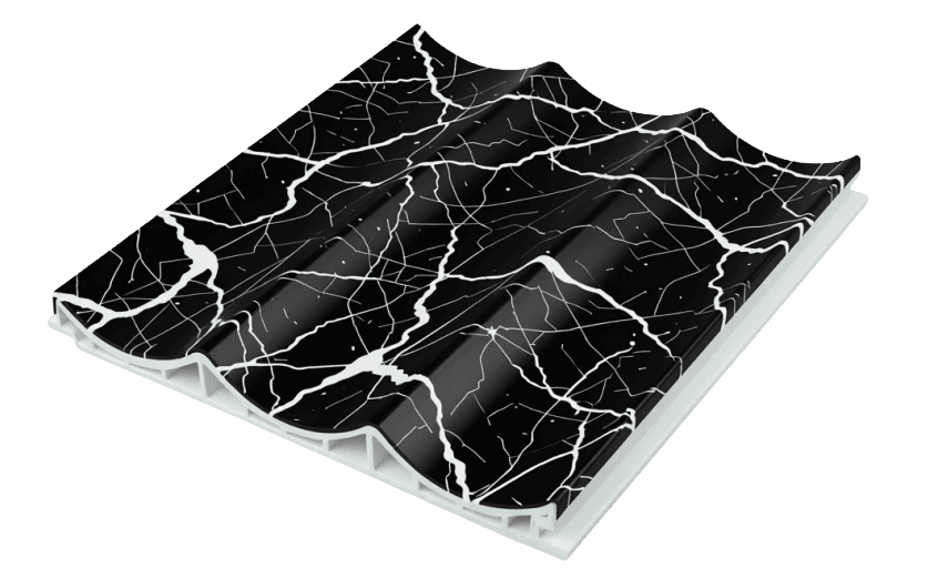 Lambrín Interior Wavy Mármol Calacatta Black (22 x 295)