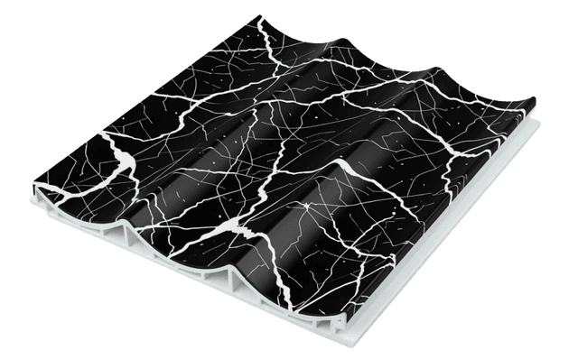 Lambrín Interior Wavy Mármol Calacatta Black (22 x 295)