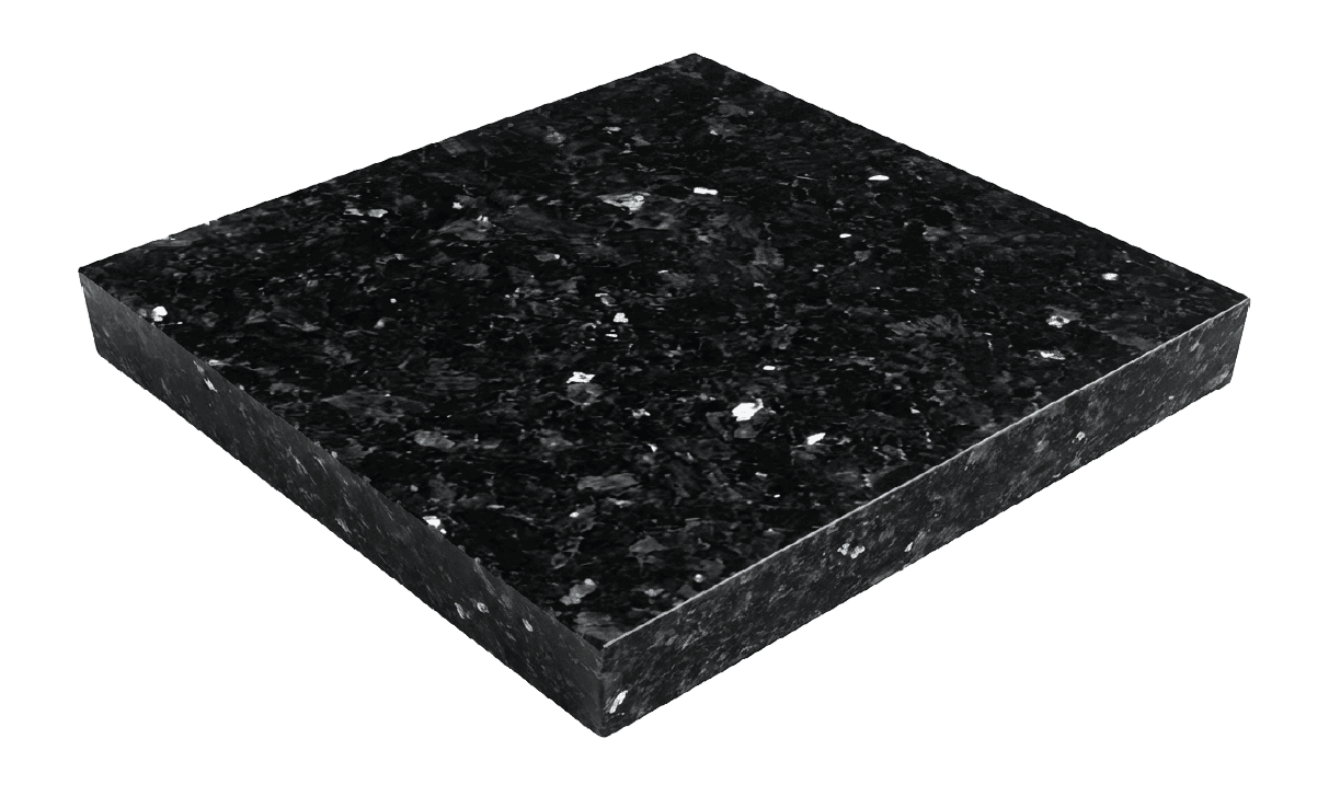 Granito Black Pearl Placa Baja 2 cm Leather