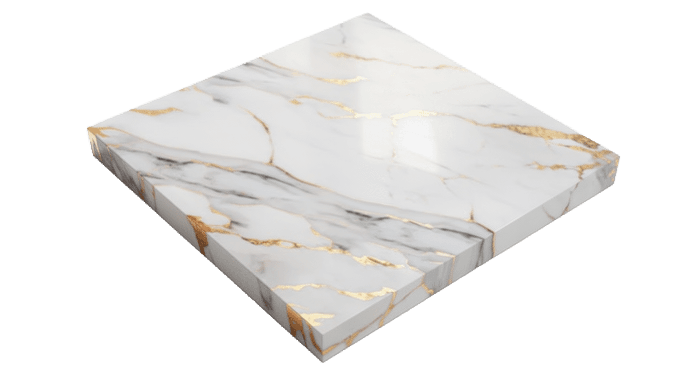 Placa tipo Mármol Blanco Carrara (122 X 244 x 3mm)