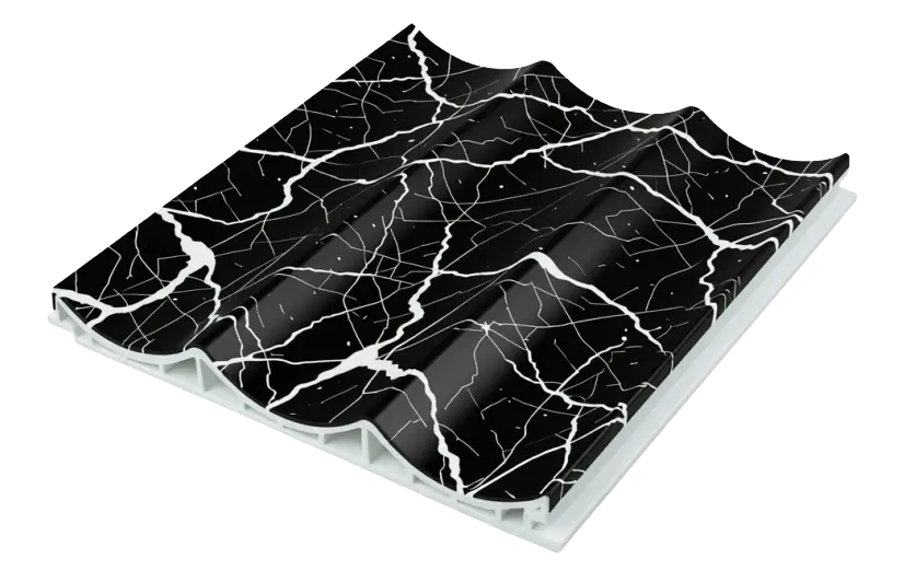 Lambrín Interior Wavy Mármol Negro Marquina 3-110 (22 x
295)