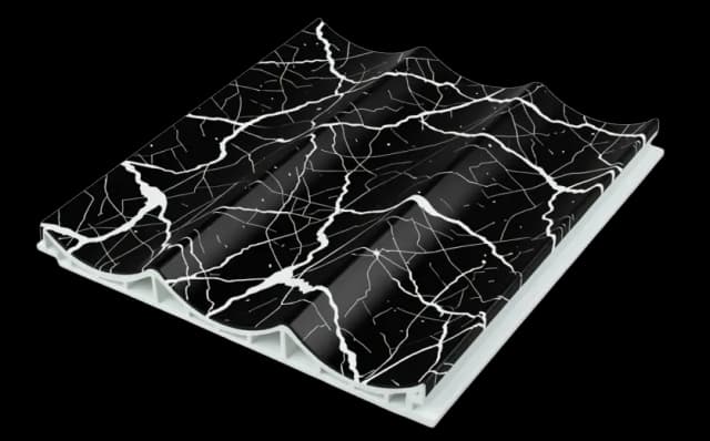 Lambrín Interior Wavy Mármol Negro Marquina 3-110 (22 x
295)